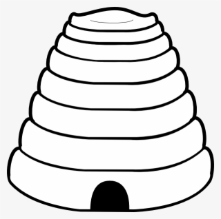 Bee Hive Clipart Outline - Beehive White Png #5393359