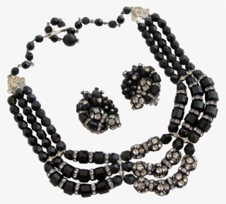 Banner Transparent Stock Vintage Black Glass And - Bead #5393563