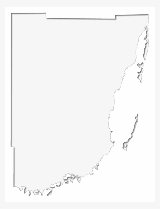 Outline Map Of Miami Dade With An Inner Shadow, Producing - Miami Dade County Outline #5396153