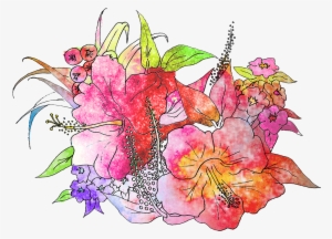 Hawaiian 20flowers 20tshirt Template Small - Hawaii #540223