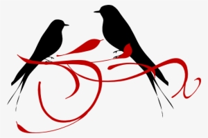 Love Birds Red Clip Art - Red Love Birds Clipart #541019