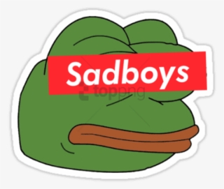 Banner Stock Rare Sadboy Stickers Pinterest - Sad Frog Square Sticker 3" X 3" #541022