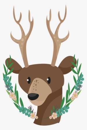 Reindeer Sika Deer Clip Art Title Box - Deer #541293