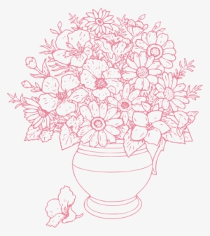 Bouquet Of Flowers Clip Art At Clker - Bouquet Of Flowers Outline #541624