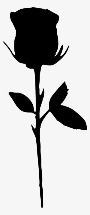 Png Transparent Stock Silhouette Clip Art Rose Outline - Silhouette Of A Rose #541650