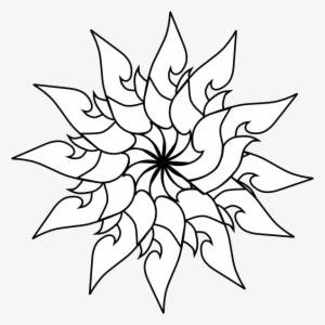 Flower - Outline - Clipart - Adult Coloring Book: Therapeutic Creativity #541851