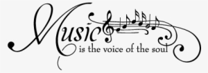 Music Voice Of Soul Wall Quotes - Schwarze Musiknoten-personal-kalligraphie Zweifarbige #541882