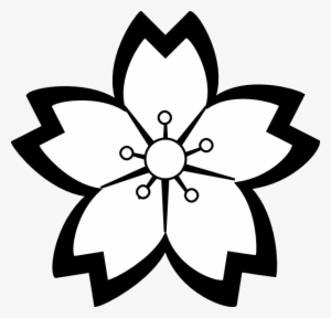Hawaiian Clip Art Black And White - Cherry Blossom Clipart Black And White #542302