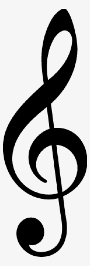 Black Treble Clef Tattoo Stencil - Treble Clef #542864