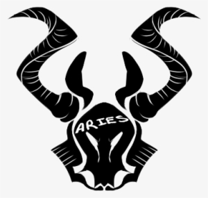Tribal Black Zodiac Aries Tattoo Design - Aries Tattoo Design Png #543669