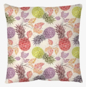 Colorful Pineapples, Watercolor Sprigs On A Light Beige - Pineapple #543709