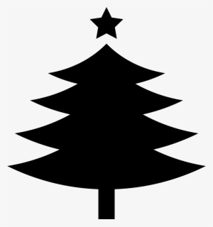 Christmas Tree With A Fivepointed Star On Top Comments - Black Christmas Tree Shape #543901