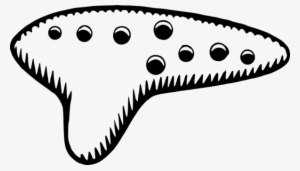 Black And White The Legend Of Zelda - Ocarina Png #544161