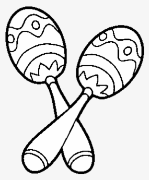 The Maracas Coloring Page - Ganzá Instrumento Musical Para Colorir #544744