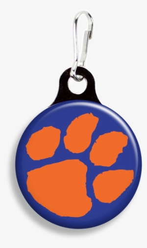 Clemson Tiger Paw - Zoogee Pzp1ds-b - Zipper Pulls 3/4" Metal Back #545030