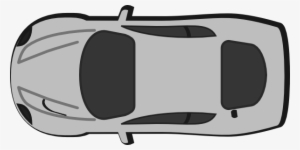 Gray Top View Clip Art At Clker - Outline Of A Car Top View #545048