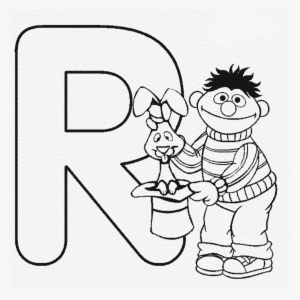Sesame Street Numbers Coloring Pages With Good Sign - Sesame Street Abc Colouring Pages Letter R #545313