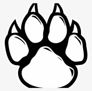 Tiger Paw Outline - Wolf Paw Print Outline #545400