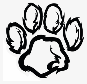 Wildcat Paw Plain Clip Art - Black And White Jaguar Clipart #545596
