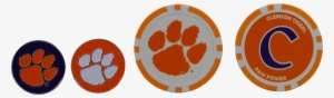 Golf - Ball - Marker - Set V=1497384472 - Clemson Tiger Paw #545835