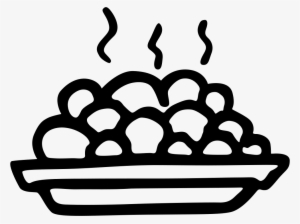 Hot Peas Full Plate Hand Drawn Food Comments - Food Plate Icon Png #546530