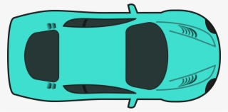 Turquois Racing Car - Race Car Top Down Clip Art #546646