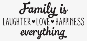 Quotes About Happiness And Laughter Cool Family Is - Calligraphy #546795