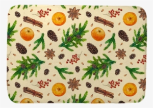 Watercolor Christmas Pattern With Fir Branches, Red #546847