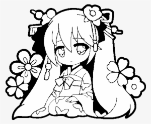 Chibi Hatsune Miku Coloring Pages - Hatsune Miku Para Colorear #547539