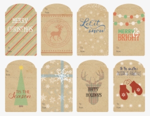 Christmas Gift Tags Png Banner Black And White Download - Vintage Christmas Gift Tags Printable #547623