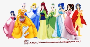 Crossover Fairy Tail Girls X Disney Princesses - Erza Fairy Tale Princess #548191