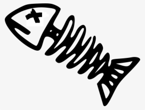 Cartoon Dead Fish - Fish Bone Clip Art Black And White #548206