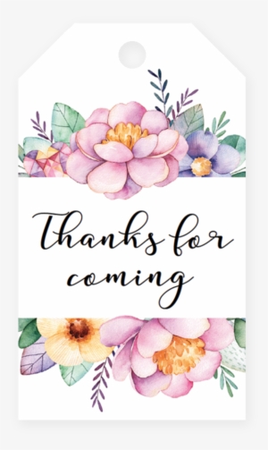 Pink Floral Tag Printable By Littlesizzle - Watercolor Flower Frame #548607