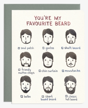 Stylish Beard & Moustache Greeting Card - Beard #549685