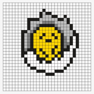 Kawaii Gudetama In Shell - Sailor Moon Brooch Perler Beads #5400605