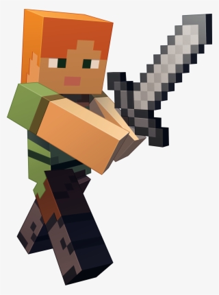 Minecraft Character Art - Minecraft Alex And Steve #5405507