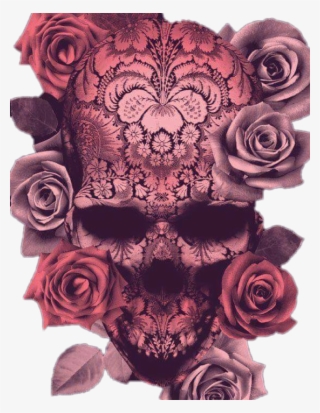 Craneo Sticker - De Calaveras Y Rosas #5406634