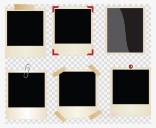 Polaroid Frames Png Clipart Picture Frames Instant - Black Balloon Vector Free #5408184