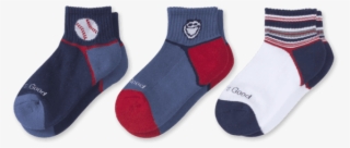 3-pack Boys Jake & Baseball Quarter Socks #5412493