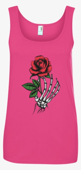 Skeleton Hand Rose Ladies' 100% Ringspun Cotton Tank - Queens Are Born On January 25 #5414528