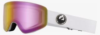 White With Lumalens Pink Ionized Dark Smoke Lens - Dragon Optical #5414745