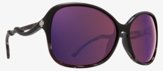 Black/smoke Tort-happy Rose W/midnight Spectra Mirror - Sunglasses #5414819