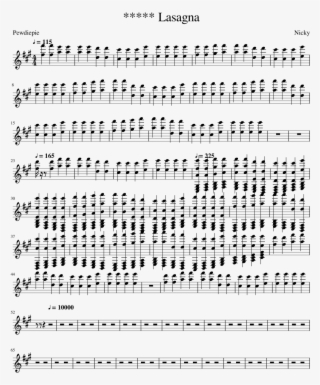 B*tch Lasagna Remix Beta Version Sheet Music For Piano #5415427