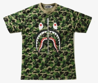 A Bathing Ape Abc Shark Tee - Bape Abc Camo Shark Tee Green #5416057