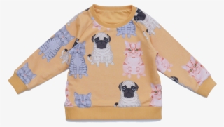 Filemon Kid Reversible Sweatshirt Pug - Filemon Kid Pale Marigold Reversible Pug Sweatshirt #5417196