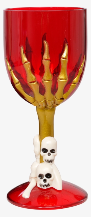 Spooky Halloween Glass 2 Asst, Gold, Large - Red #5418660