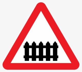 Road Sign With Gate #5419620