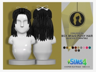 Box Braid Pony Hair - Sims 4 Toddler Curls Redheadsims #5420017