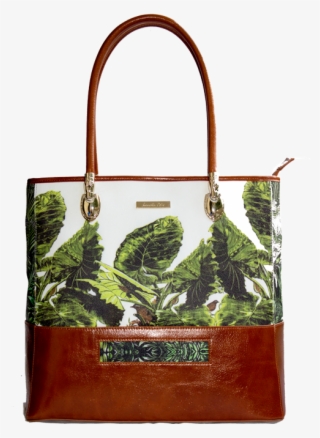 Green Jungle Tote Leather Bag Tan Leather - Tote Bag #5421556