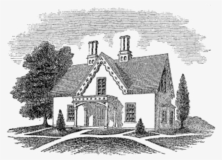 House Graphic - House With Chimney Design #5423030